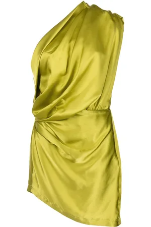 Michelle Mason Satin asymmetric mini dress