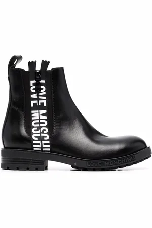 Moschino Logo-tape Chelsea boots