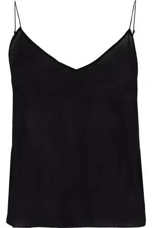 Saint Laurent Sheer-panel vest top
