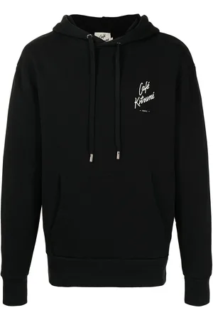 Café Kitsuné Café Kitsuné print drawstring hoodie