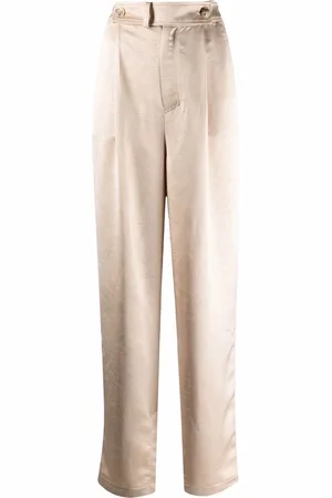 AERON Odile straight-leg satin trousers