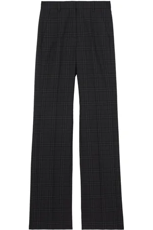 Burberry Check wool tailored trousers