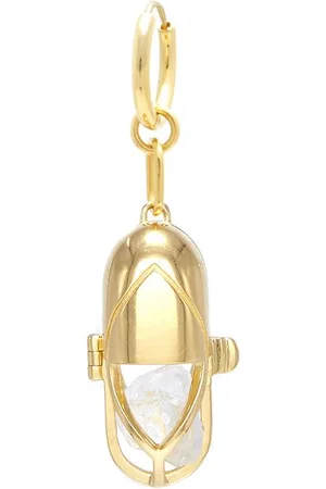 CAPSULE ELEVEN Quartz crystal capsule hoop earring