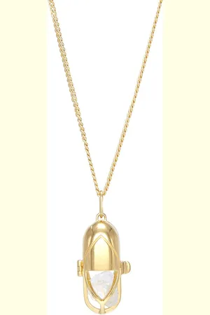 CAPSULE ELEVEN Crystal and clear quartz capsule pendant necklace