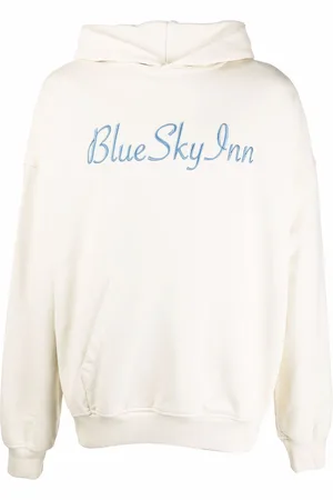 BLUE SKY INN Logo-embroidered cotton hoodie