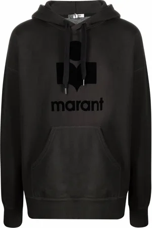 Isabel Marant Miley flocked-logo hoodie