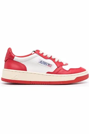 Autry Contrast-panel leather sneakers