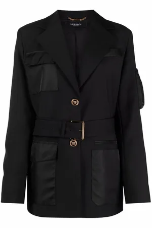 VERSACE Long-sleeve belted jacket