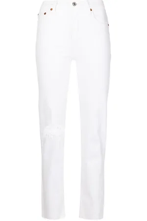RE/DONE Distressed straight-leg jeans