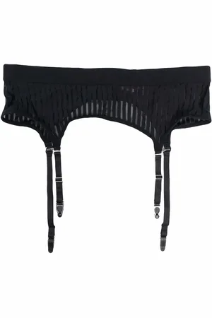 MAISON CLOSE Porte-Jarretelles striped suspenders