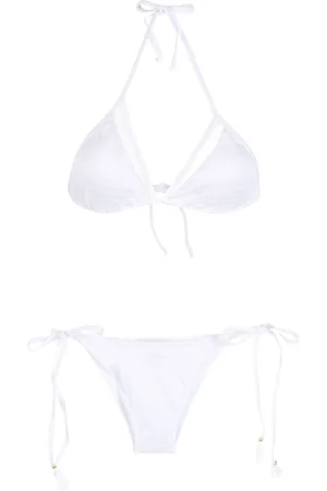 Brigitte Tie-fastened halterneck bikini
