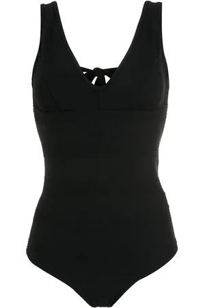 AMIR SLAMA Tie-fastening textured swimsuit