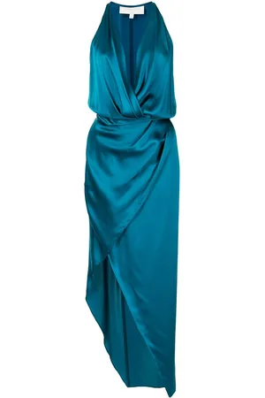 Michelle Mason Asymmetric halterneck silk dress