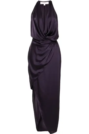 Michelle Mason Asymmetric halterneck silk dress