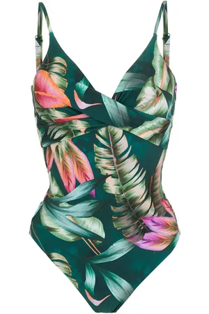 Lygia & Nanny Bianca leaf-print swimsuit