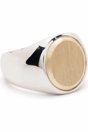 TOM WOOD Golden top oval signet ring