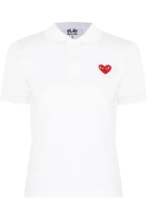 Comme des Garçons Heart logo-patch polo shirt