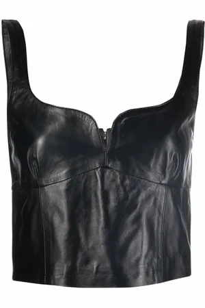Manokhi Cropped leather vest