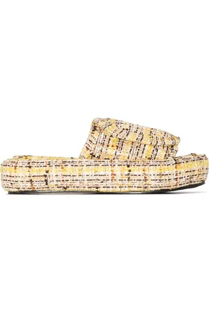 Natasha Zinko Tweed-detail open toe sandals