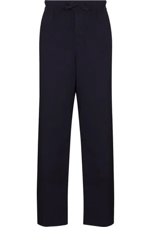 Tekla Drawstring poplin pajama trousers