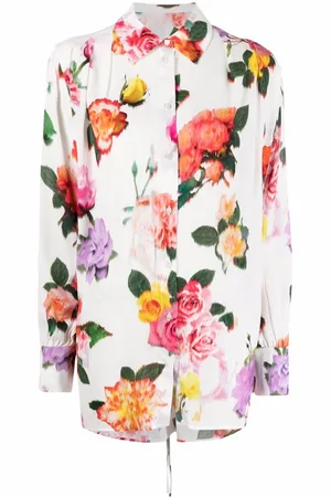 Msgm Floral-print long-sleeved shirt