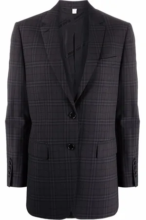 Burberry Check pattern blazer jacket