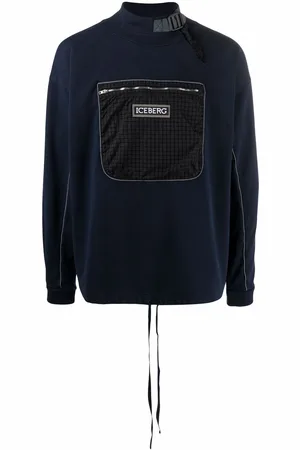 Iceberg Mock-neck chest pocket sweatshirt