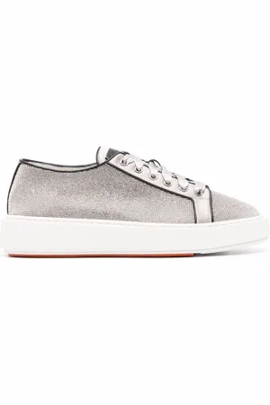 santoni Derby sequin-embellished low-top sneakers