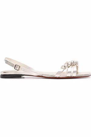 santoni Ruched-detailing leather sandals