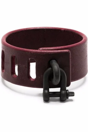 PARTS OF FOUR Restraint-charm leather bracelet