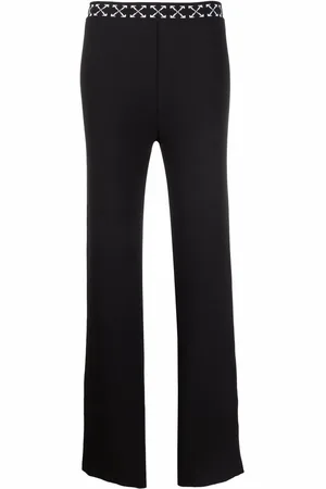 OFF-WHITE Arrows-waistband ribbed trousers
