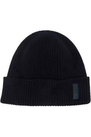Giorgio Armani Logo-patch cashmere-knit beanie