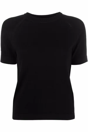 Barrie Short-sleeve cashmere top