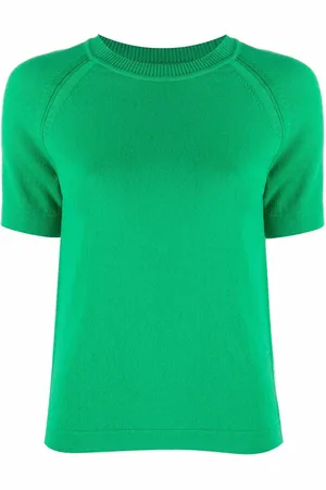 Barrie Short-sleeve cashmere top