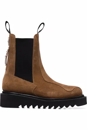 TOGA VIRILIS Stud-embellished suede Chelsea boots
