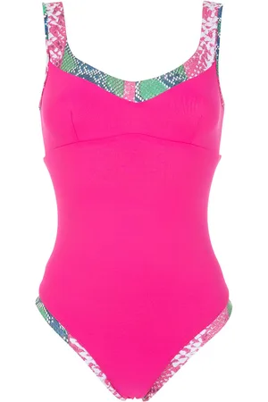 AMIR SLAMA Snakeskin print swimsuit