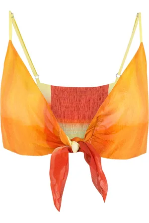 AMIR SLAMA Tie-fastening cropped top