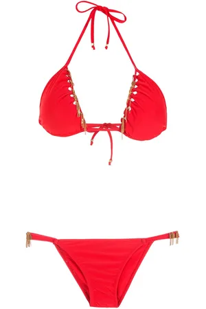 AMIR SLAMA Chain-link triangle bikini set