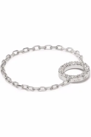 DJULA 18kt white gold circle chain diamond ring
