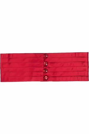 Saint Laurent 1980s silk smoking waist belt