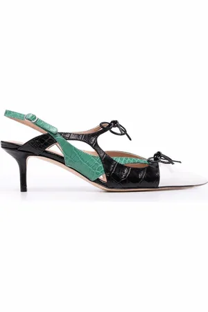 Scarosso Crush crocodile-embossed pumps