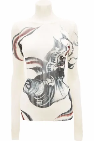 J.W.Anderson Abstract-print high-neck knitted top