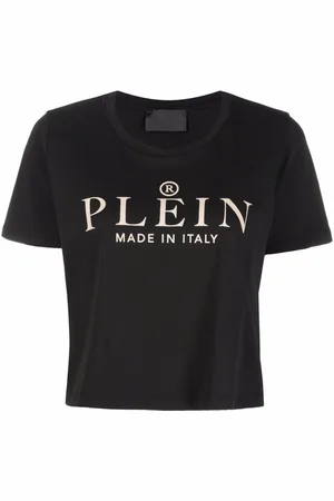 Philipp Plein Iconic Plein short-sleeve cropped T-shirt