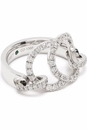 COURBET 18kt recycled white gold CELESTE pavé laboratory-grown diamond set ring