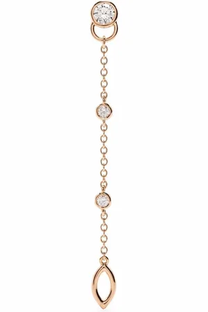 COURBET 18kt recycled rose gold CO mono laboratory-grown diamond hanging earring
