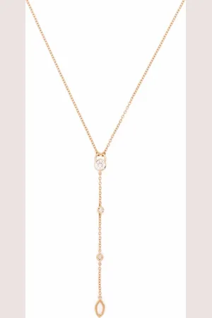 COURBET 18kt recycled rose gold CO laboratory-grown diamond tie necklace