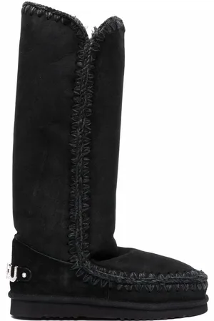 Mou Whipstitched sheepskin boots