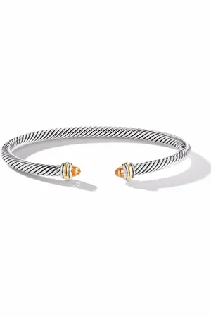 David Yurman 18kt yellow gold and sterling Classic Cable bracelet (4mm)
