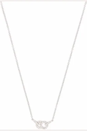 COURBET 18kt recycled white gold CELESTE laboratory-grown diamond small pendant necklace