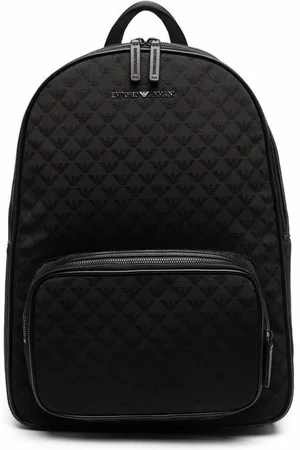 Emporio Armani Jacquard-logo zip-around backpack